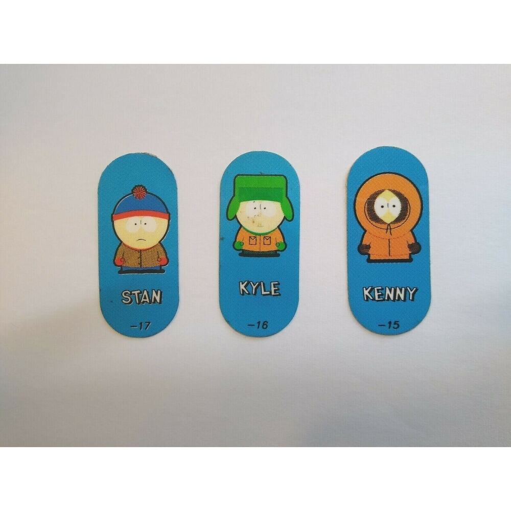 South Park Original 1998 Pinball Character Decal Stickers Set Of 3 Different